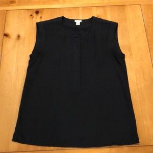 J.Crew Black sleeveless blouse